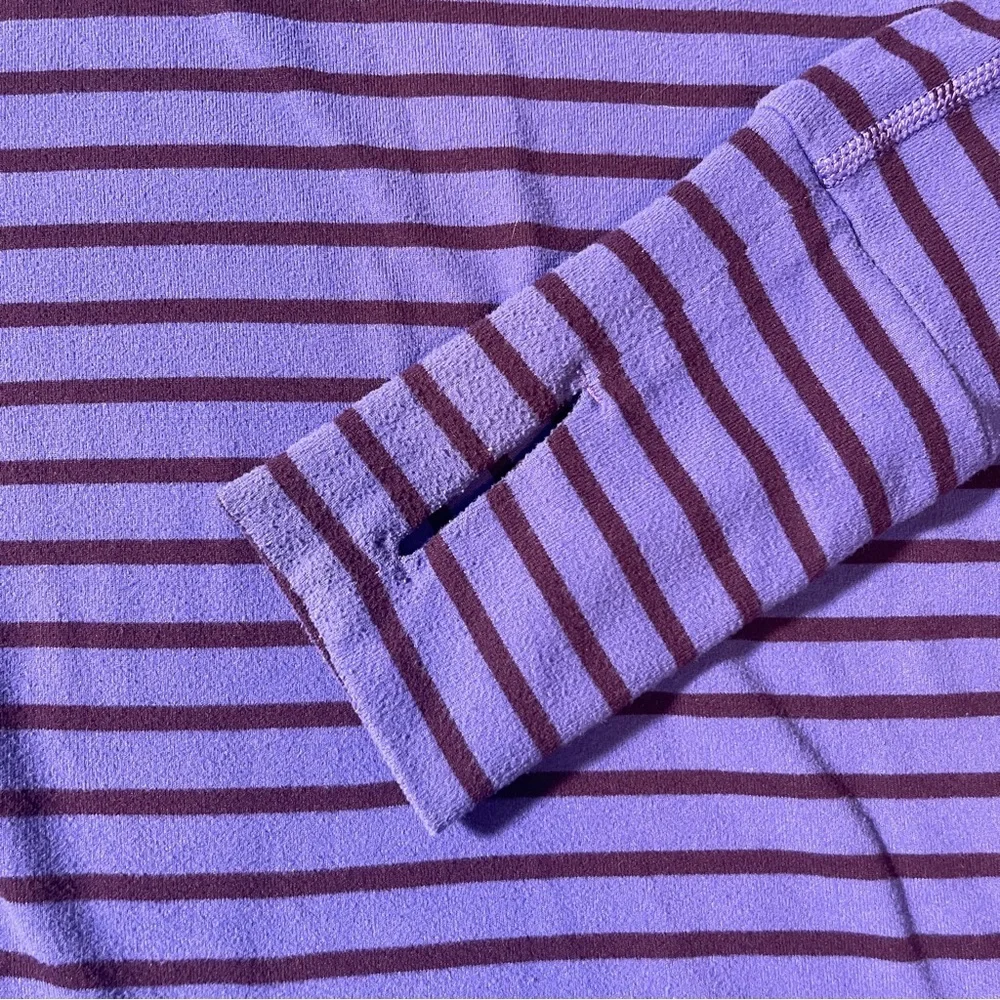 Ivivva (Lululemon kids) Soft Striped Long Sleeve Shirt in Purple - Size 12